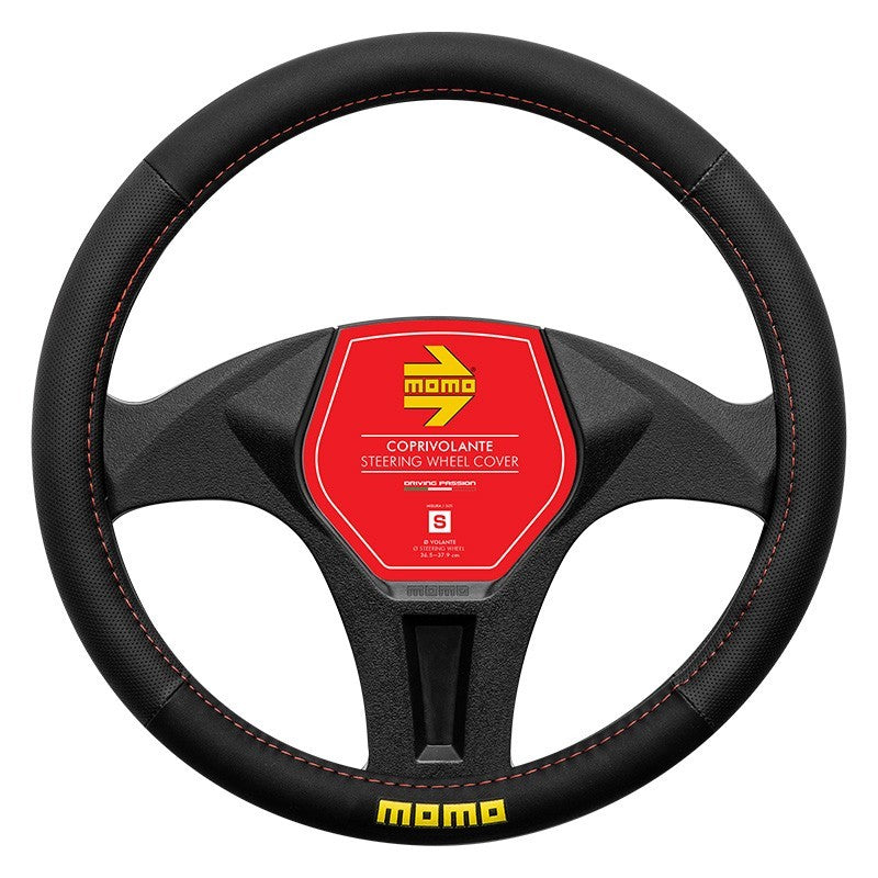 FUNDA VOLANTE MOMO EASY UNIVERSAL NEGRO Y ROJO 38-39CM MOMO | VRM Motorsports