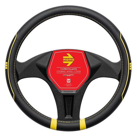 FUNDA VOLANTE MOMO FAST BLACK-YELLOW M 38-39CM MOMO | VRM Motorsports