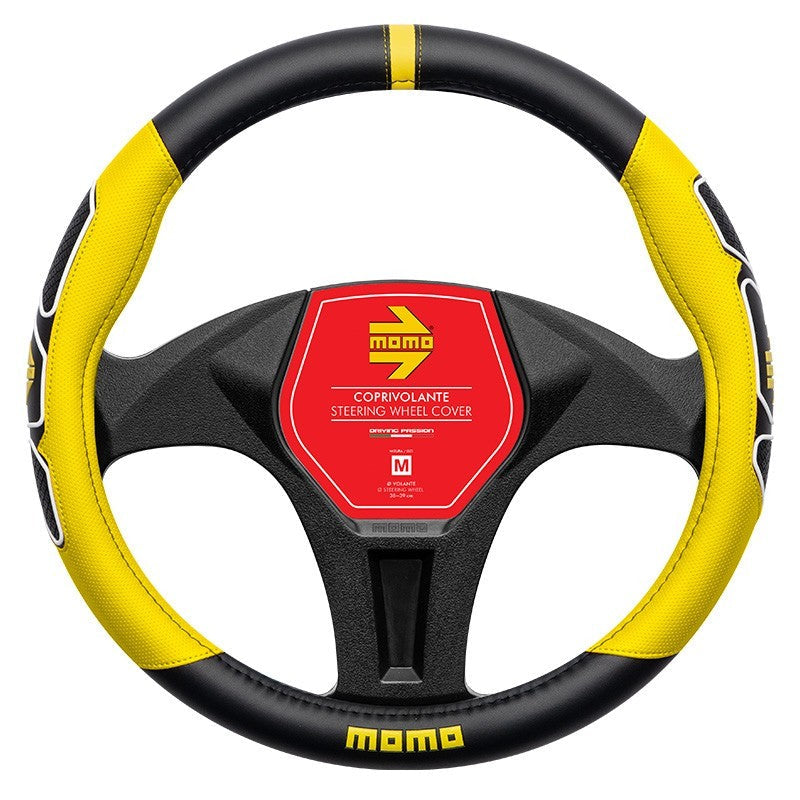 FUNDA VOLANTE MOMO FUN BLACK-YELLOW M 38-39CM MOMO | VRM Motorsports