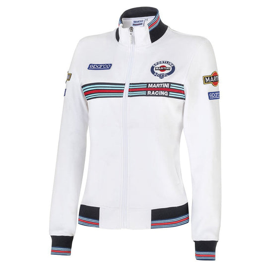 SUDADERA SPARCO CON CREMALLERA MARTINI-R MUJER TALLA S BLANCA
