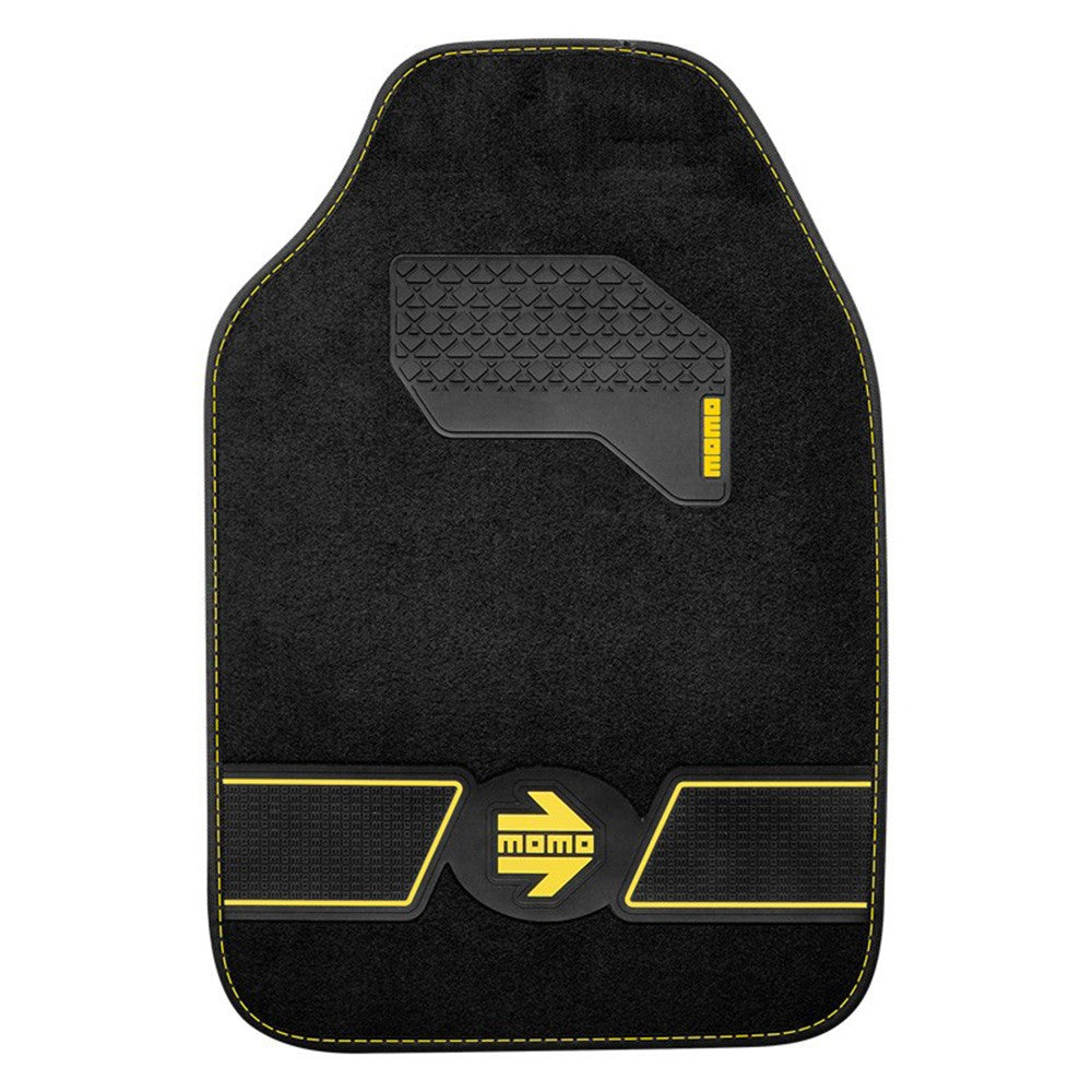 SET ALFOMBRAS FUN BLK-YEL. 4 pcs MOMO | VRM Motorsports