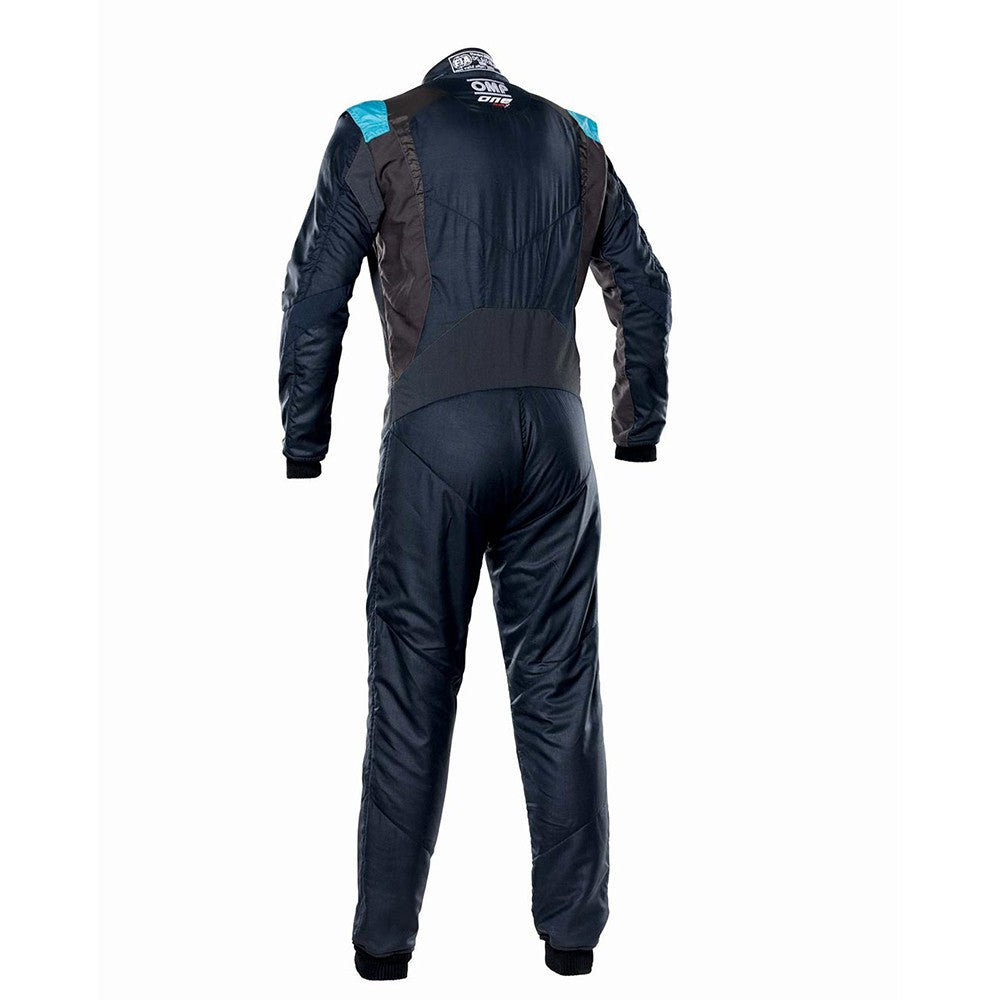 OMP TRAJE DE CARRERAS ONE EVO X FIA 8856-2018 AZUL MARINO / GRIS / CIAN TALLA 56 - OMP original VRM Motorsports imagen 1