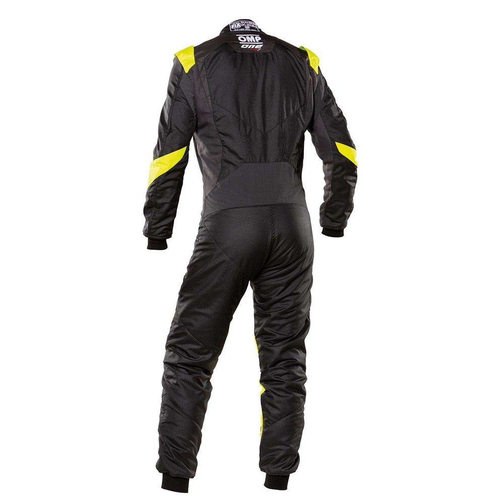 OMP TRAJE DE CARRERAS ONE EVO X FIA 8856-2018 NEGRO / AMARILLO FLUO TALLA 56 - OMP original VRM Motorsports imagen 2