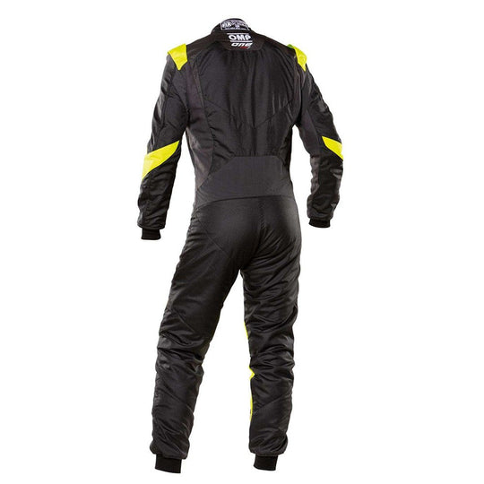 TRAJE DE CARRERAS ONE EVO X FIA 8856-2018 NEGRO / AMARILLO FLUO TALLA 54 OMP RACING | VRM Motorsports