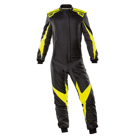 TRAJE DE CARRERAS ONE EVO X FIA 8856-2018 NEGRO / AMARILLO FLUO TALLA 52 OMP RACING | VRM Motorsports