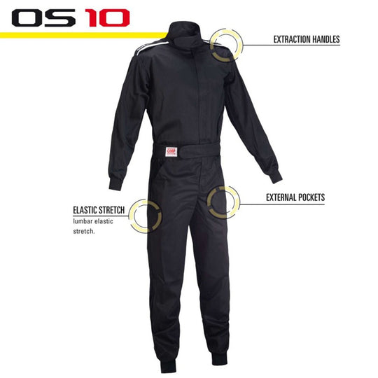 OMP TRAJE DE CARRERAS OS10(NO FIA) NEGRO TALLA M - OMP original VRM Motorsports imagen 3