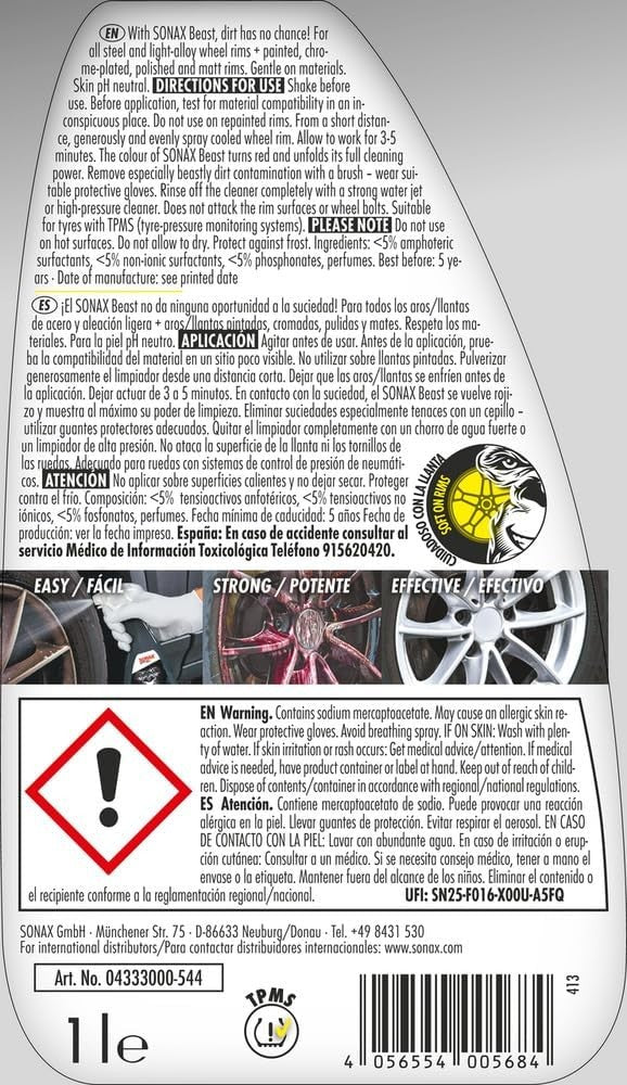 SONAX BESTIA LIMPIADOR DE LLANTAS - Imagen 2 SONAX VRM Motorsports