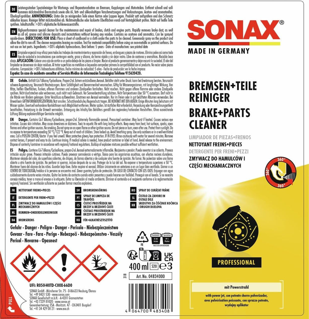 SONAX LIMPIADOR DE PIEZAS+FRENOS - Imagen 2 SONAX VRM Motorsports
