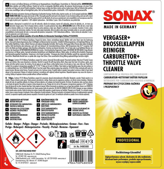 SONAX LIMPIADOR DE LA VÁLVULA DEL CARBURADOR - Imagen 2 SONAX VRM Motorsports