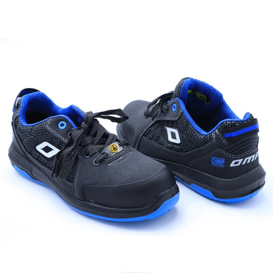 OMP MECCANICA ZAPATILLAS TRABAJO SEGURIDAD S1P SRC ESD PRO SPORT TALLA 36 GRIS AZUL - OMP original VRM Motorsports imagen 1