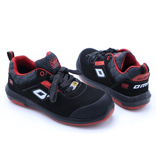 OMP MECCANICA ZAPATILLAS TRABAJO SEGURIDAD S3 SRC ESD PRO URBAN TALLA 47 NEGRO ROJO - OMP original VRM Motorsports imagen 1