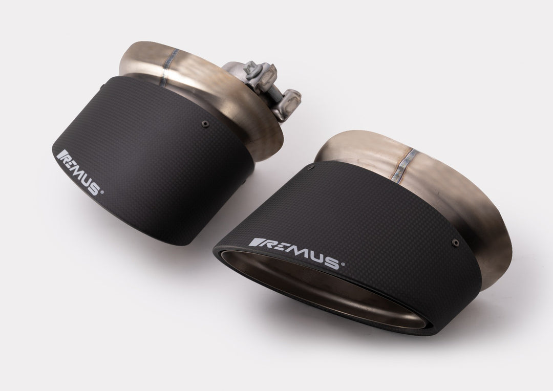Set 2 Colas De REMUS Ovaladas 175Mmx108Mm Carbono REMUS | VRM Motorsports