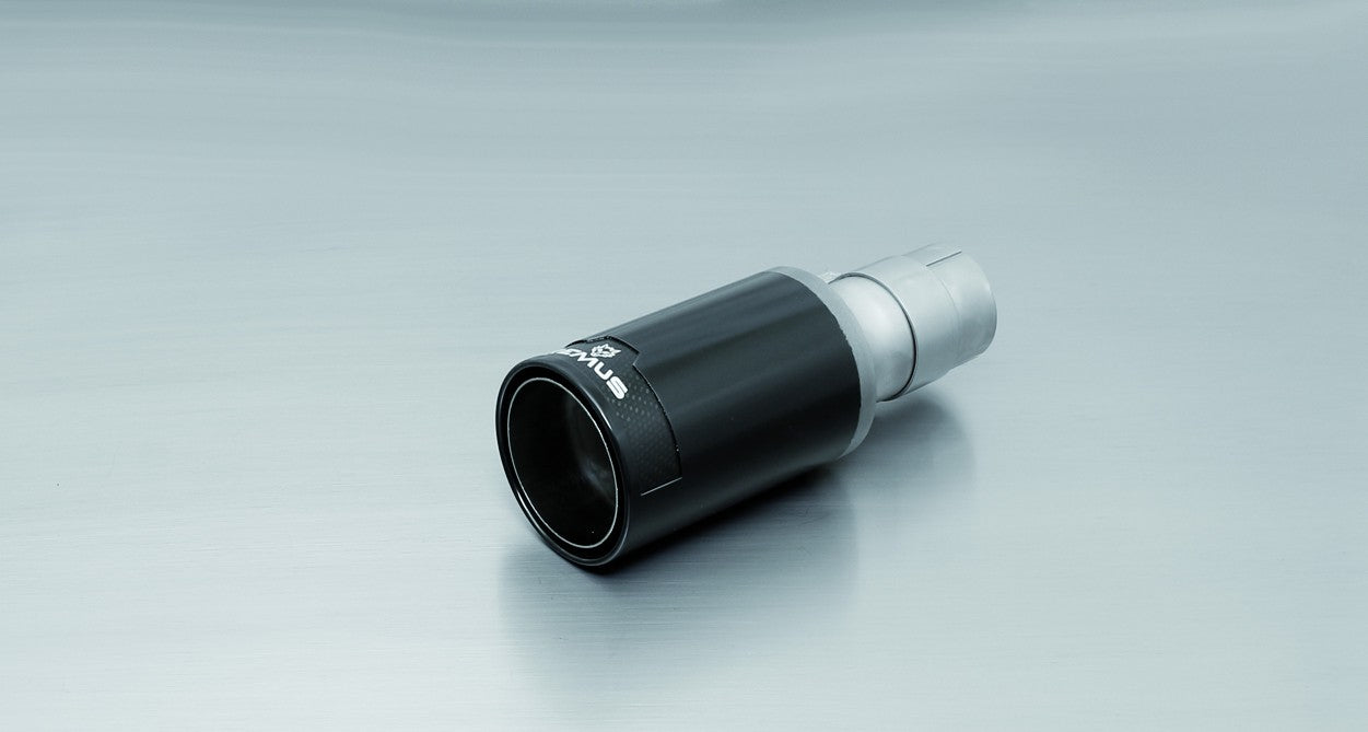 1 Cola REMUS De 98Mm Cromo Negro Con Insercion De Carbono REMUS | VRM Motorsports