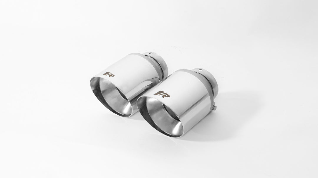 Set De 2 Colas REMUS De 102Mm(Corta) Corte Recto Y Angulado Cromo REMUS | VRM Motorsports