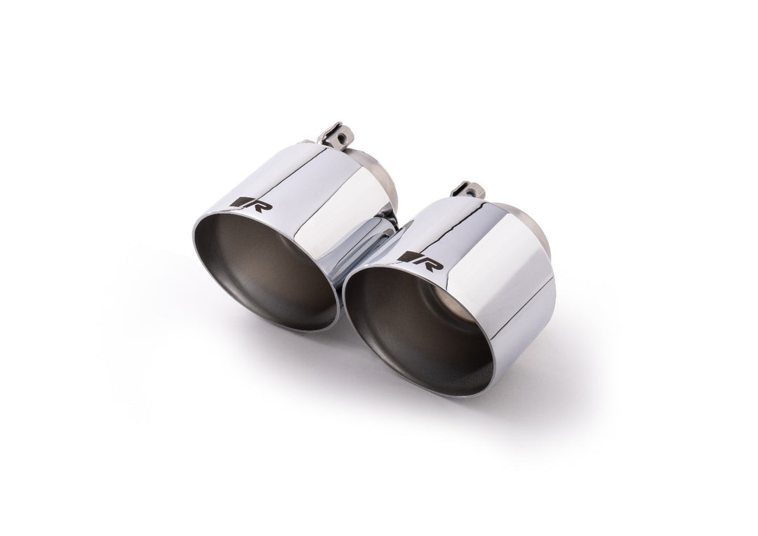 Set De 2 Colas REMUS 115Mm(Corta) Corte Recto Angulado Cromo REMUS | VRM Motorsports