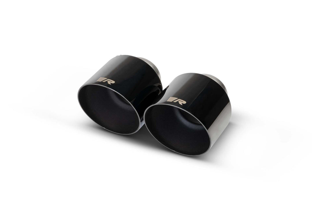 Set De 2 Colas REMUS 115Mm(Corta) Corte Recto Angulado Cromo Negro REMUS | VRM Motorsports