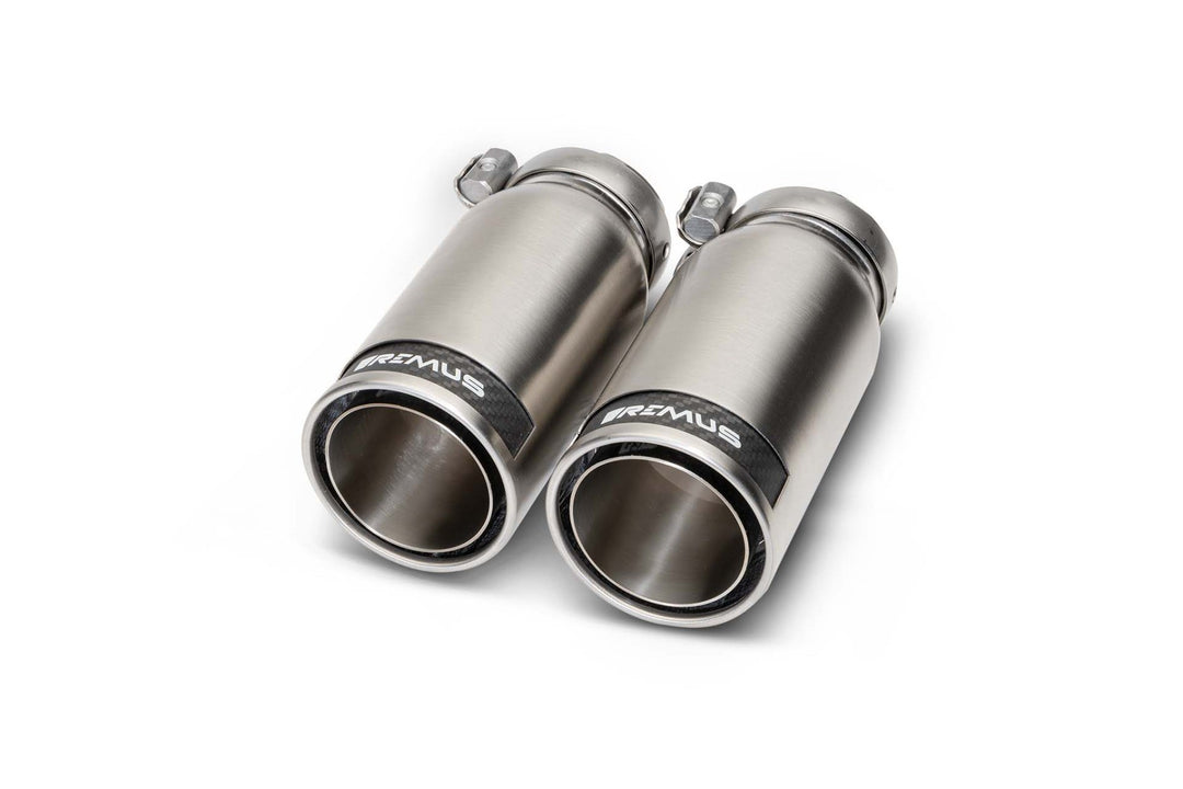 Set De 2 Colas REMUS De 84Mm Insercion Carbono REMUS | VRM Motorsports