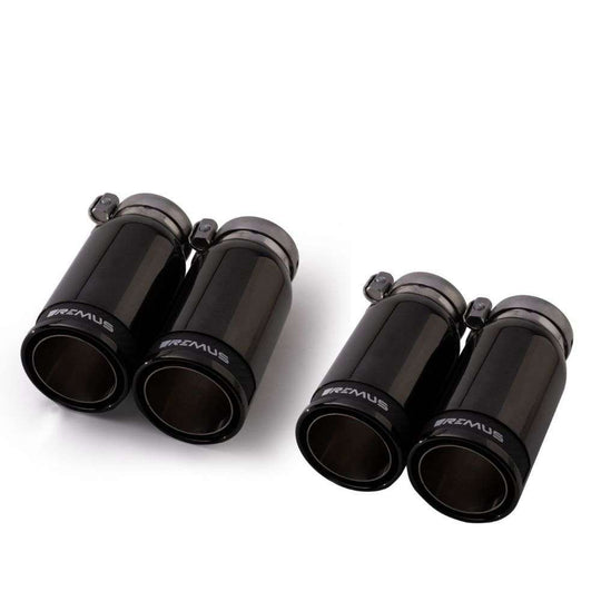 Set De 4 Colas REMUS De 84Mm Negras Insercion Carbono REMUS | VRM Motorsports