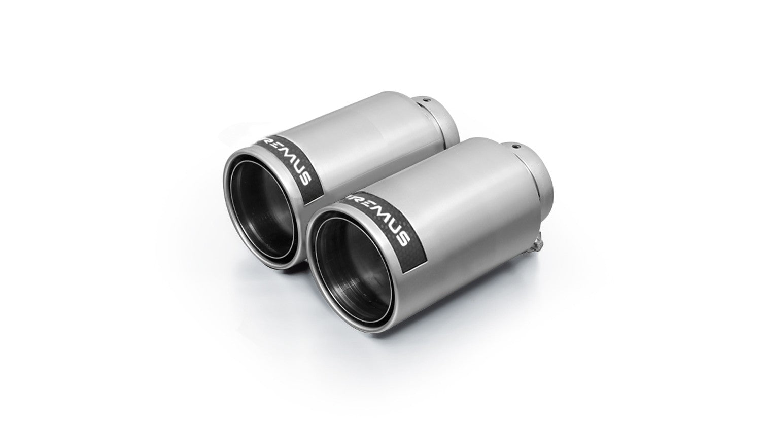 Set De 2 Colas REMUS De 98Mm Cromo Con Insercion De Carbono REMUS | VRM Motorsports