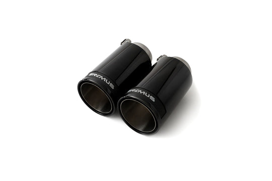 Set De 2 Colas REMUS De 98Mm Cromo Negro Con Insercion De Carbono REMUS | VRM Motorsports