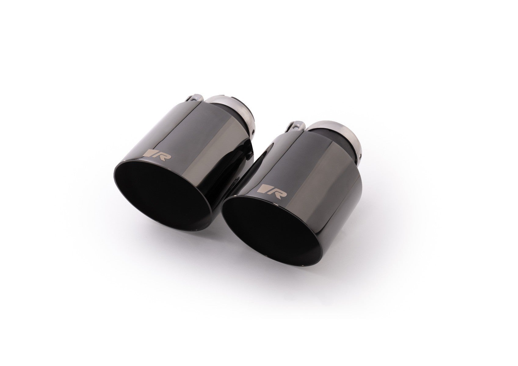 Set De 2 Colas REMUS 115Mm Corte Recto Angulado Cromo Negro REMUS | VRM Motorsports
