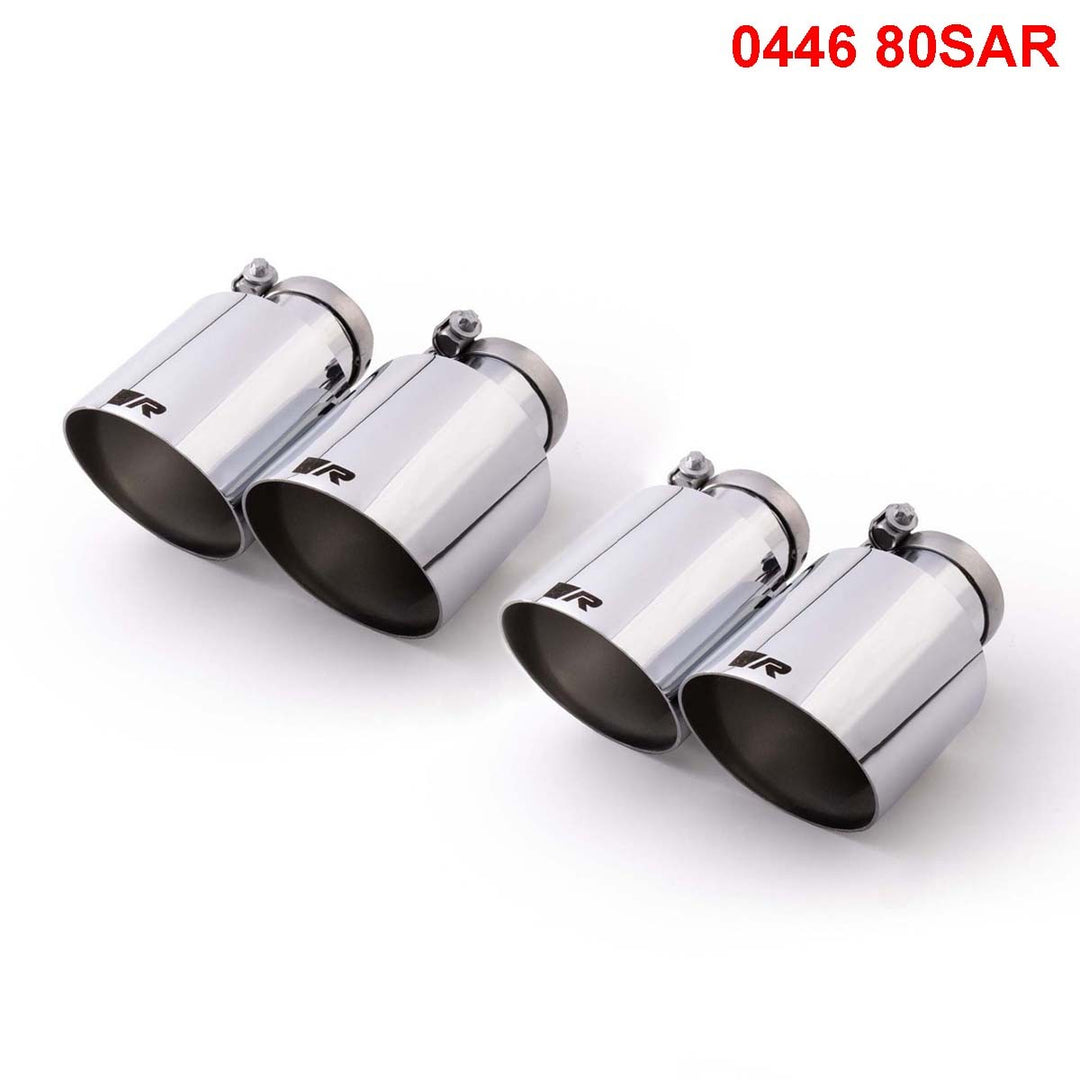 Set De 4 Colas REMUS 115Mm(Corta) Corte Recto Angulado Cromo REMUS | VRM Motorsports