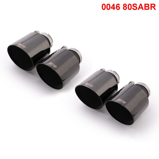 Set De 4 Colas REMUS 115Mm Corte Recto Angulado Cromo Negro REMUS | VRM Motorsports