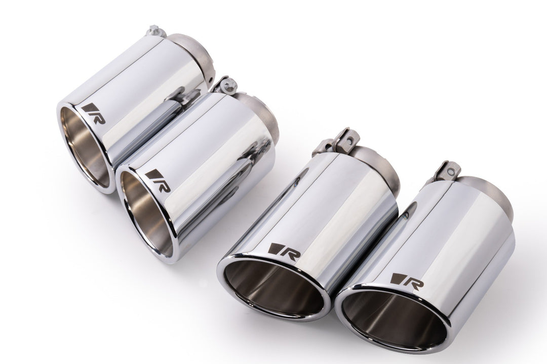Set De 4 Colas REMUS De 102Mm Angulado Y Ladeado Cromo REMUS | VRM Motorsports