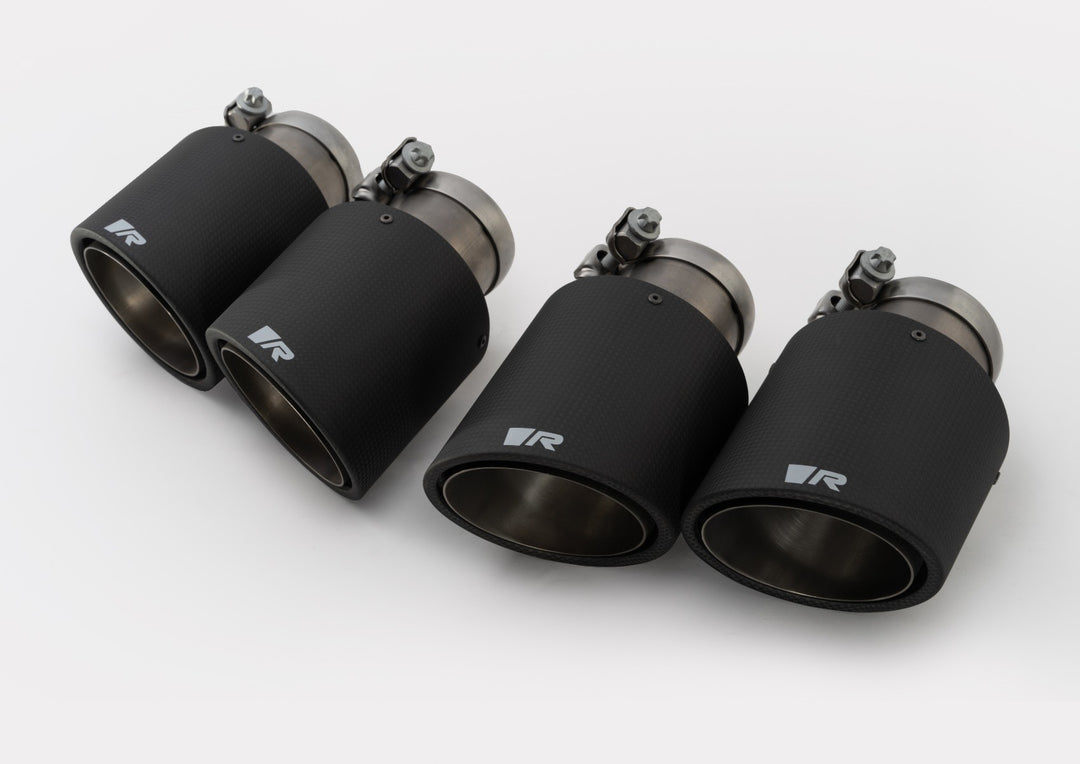 Set De 4 Colas REMUS 102Mm Anguladas Y Ladeadas En Carbono REMUS | VRM Motorsports