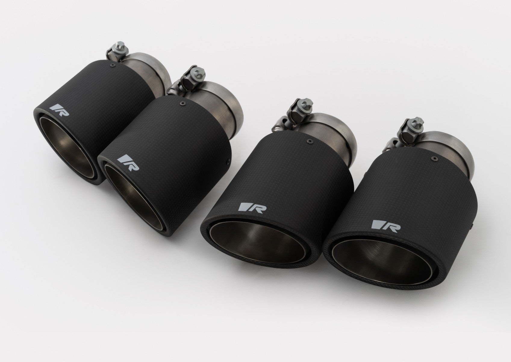 Set De 4 Colas REMUS 102Mm Anguladas Y Ladeadas En Carbono REMUS | VRM Motorsports