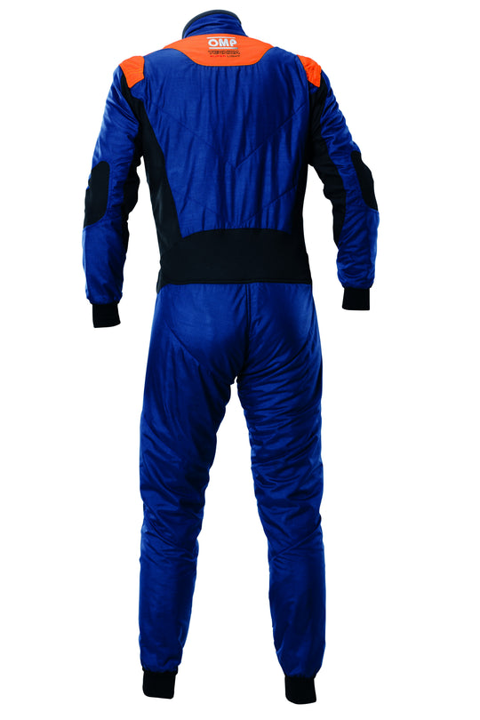 TRAJE DE CARRERAS OMP TECNICA SUPER LIGHT FIA 8856-2018 NAVY AZUL / FLUO NARANJA TALLA 62 - OMP original VRM Motorsports imagen 2
