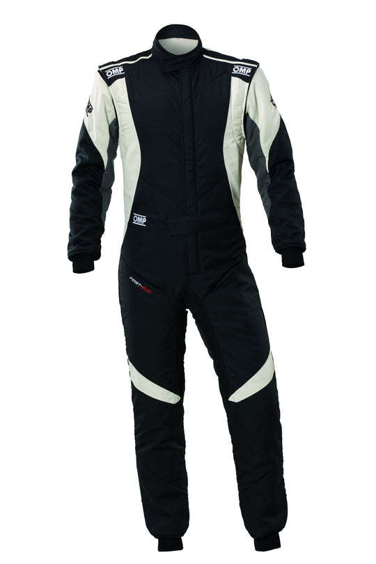 TRAJE DE CARRERAS OMP FIRST EVO MY2025 FIA 8856-2018 NEGRO / BLANCO TALLA 48 OMP RACING | VRM Motorsports