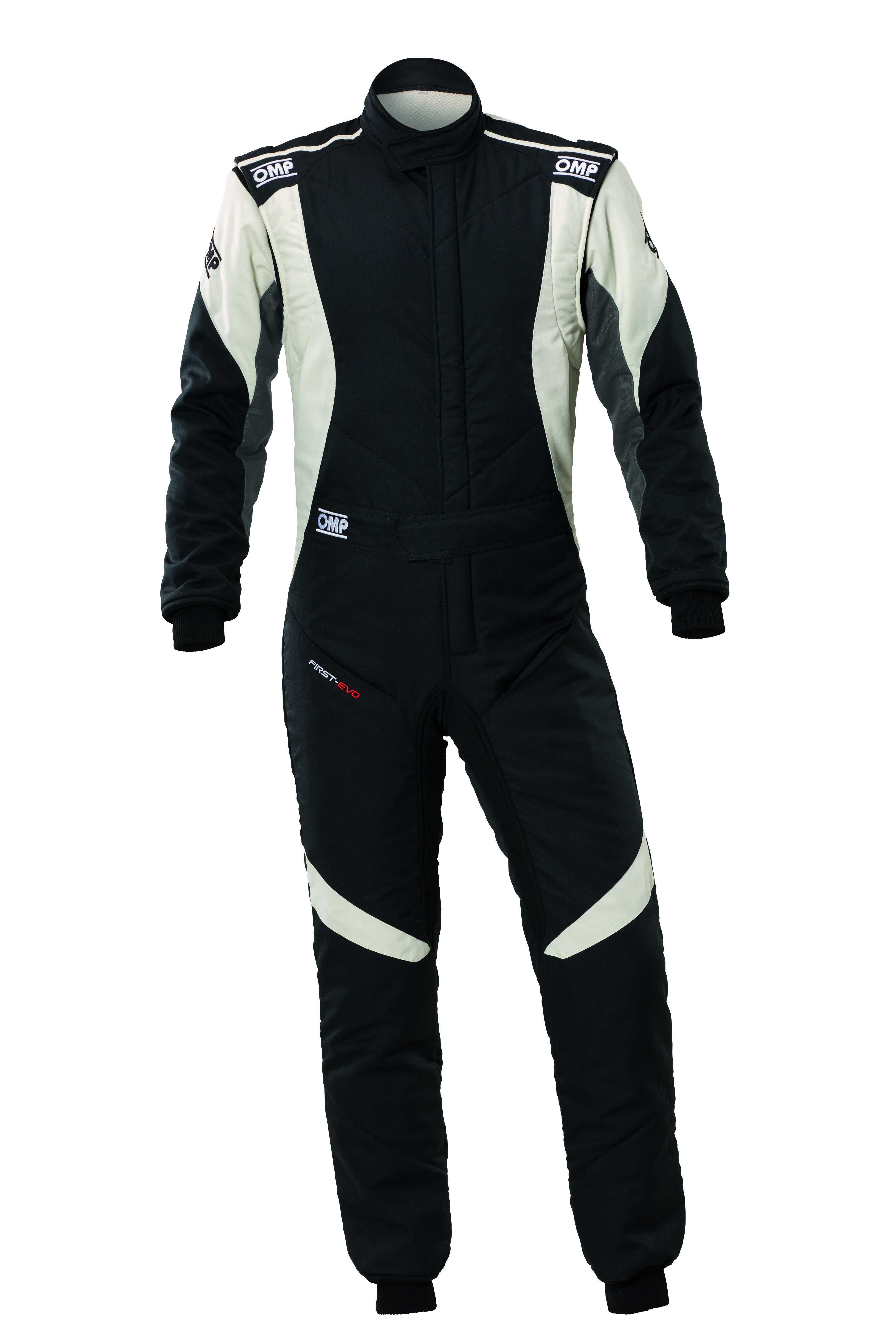 TRAJE DE CARRERAS OMP FIRST EVO MY2025 FIA 8856-2018 NEGRO / BLANCO TALLA 48 - OMP original VRM Motorsports imagen 1