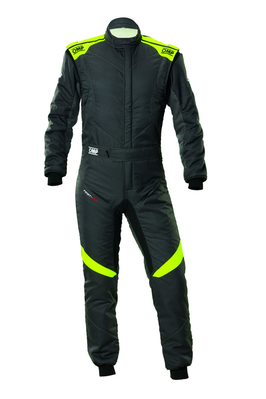 TRAJE DE CARRERAS OMP FIRST EVO MY2025 FIA 8856-2018 ANTRACITA / FLUO AMARILLO TALLA 46 OMP RACING | VRM Motorsports