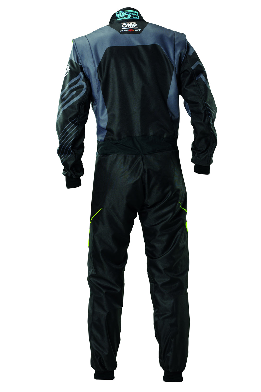 TRAJE DE CARRERAS KARTING OMP KS-2X ART FIA 8877-2022 NEGRO / FLUO AMARILLO TALLA 46 - OMP original VRM Motorsports imagen 2