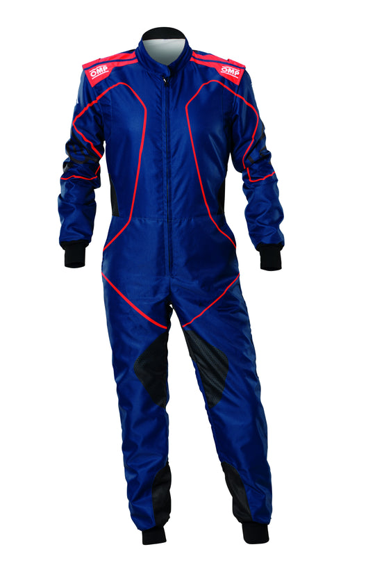 TRAJE DE CARRERAS KARTING OMP KS-3X ART STYLE 2 FIA 8877-2022 (ADULTO) AZUL / ROJO TALLA 60 - OMP original VRM Motorsports imagen 1