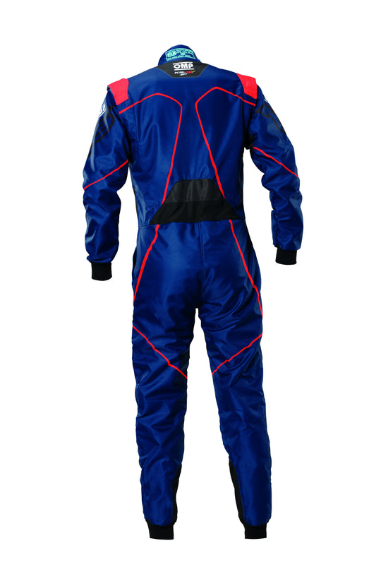 TRAJE DE CARRERAS KARTING OMP KS-3X ART STYLE 2 FIA 8877-2022 (ADULTO) AZUL / ROJO TALLA 60 - OMP original VRM Motorsports imagen 2