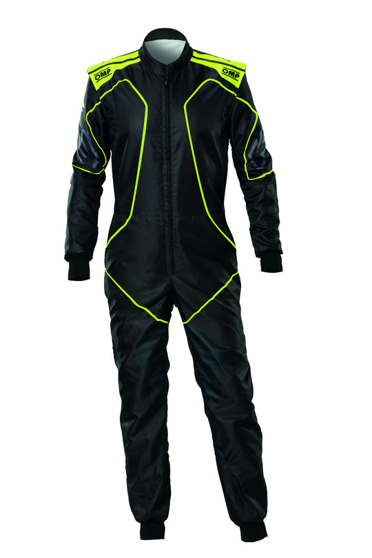 TRAJE DE CARRERAS KARTING OMP KS-3X ART STYLE 2 FIA 8877-2022 (ADULTO) NEGRO/AMARILLO FLUOR TALLA 52 - OMP original VRM Motorsports imagen 1
