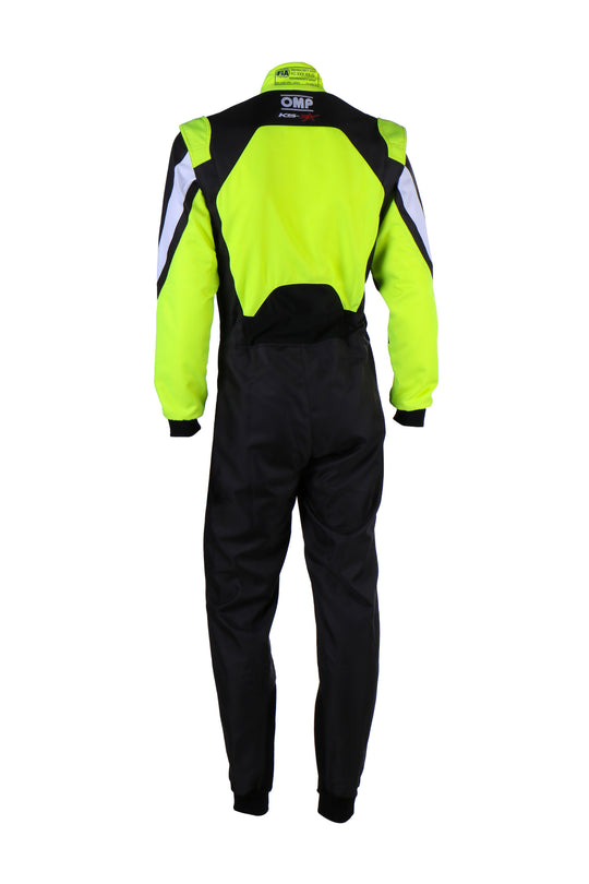 TRAJE DE CARRERAS KARTING OMP KS-3X FIA 8877-2022 (NIÑO) NEGRO / AMARILLO FLUOR TALLA 140 - OMP original VRM Motorsports imagen 2
