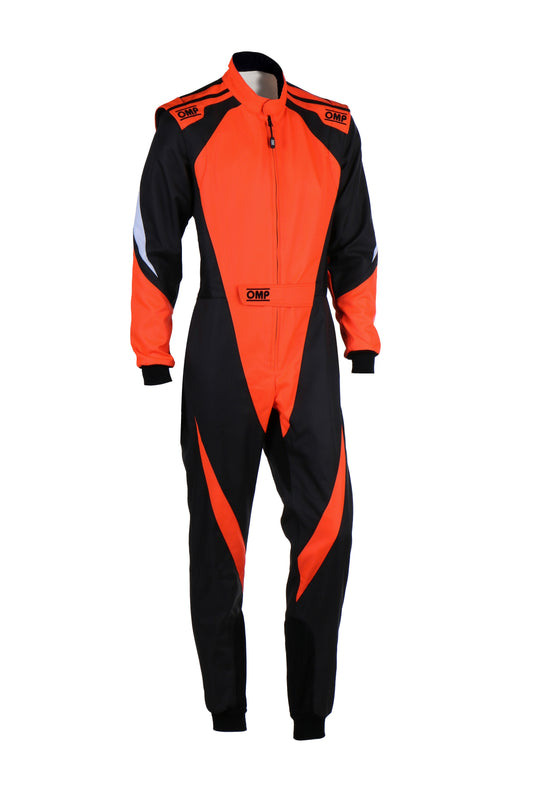 TRAJE DE CARRERAS KARTING OMP KS-3X FIA 8877-2022 (NIÑO) NEGRO / NARANJA FLUOR TALLA 160 - OMP original VRM Motorsports imagen 1
