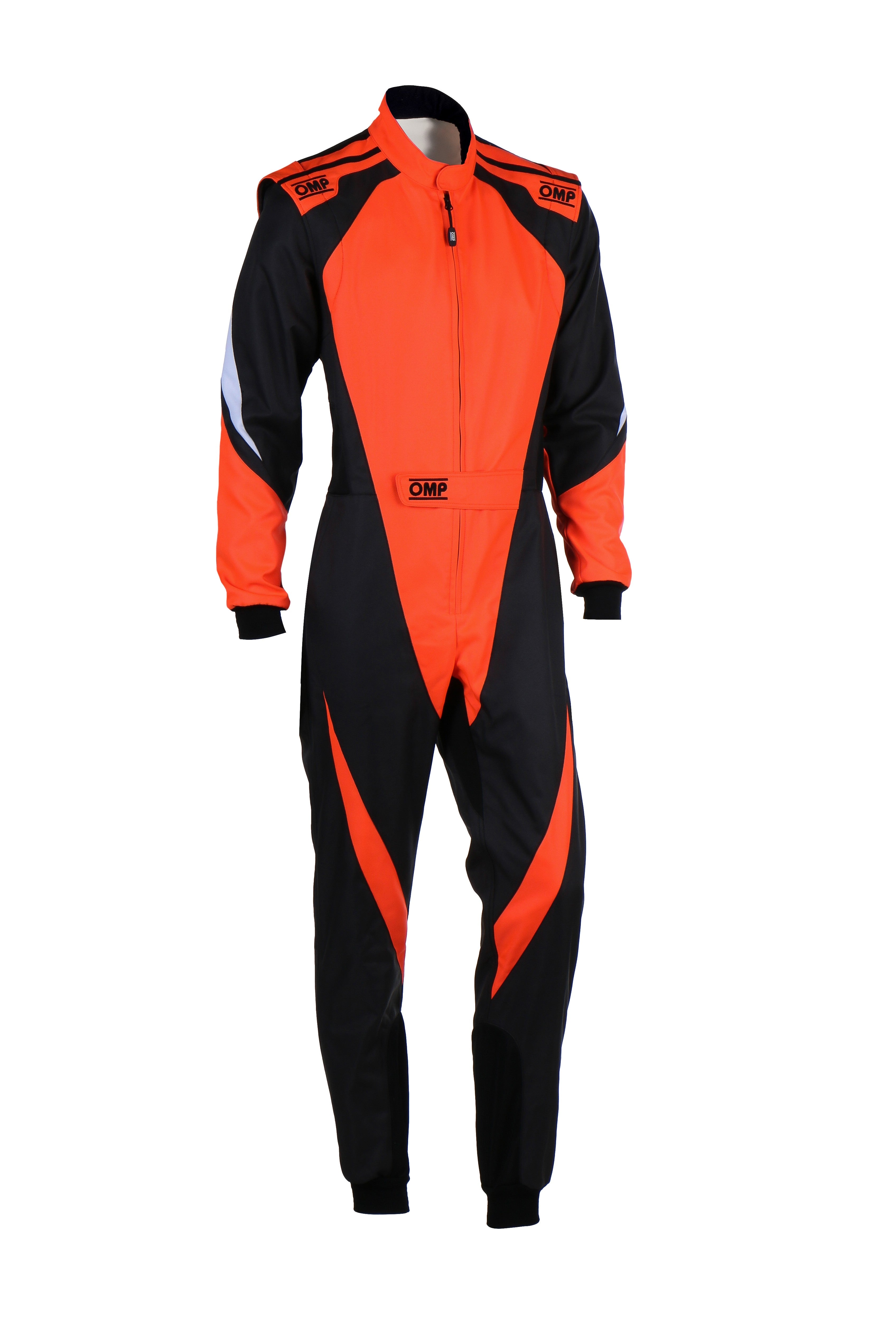 TRAJE DE CARRERAS KARTING OMP KS-3X FIA 8877-2022 (NIÑO) NEGRO / NARANJA FLUOR TALLA 160 - OMP original VRM Motorsports imagen 1