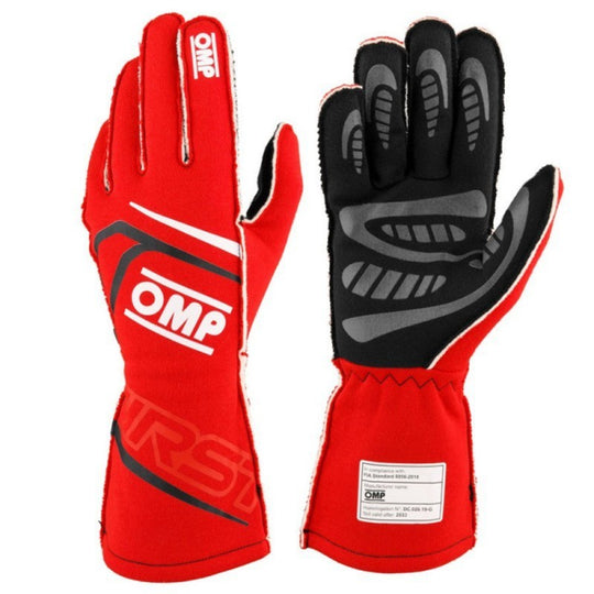 GUANTES OMP FIRST FIA 8856-2018 MY2025 ROJA TALLA L - OMP original VRM Motorsports imagen 1