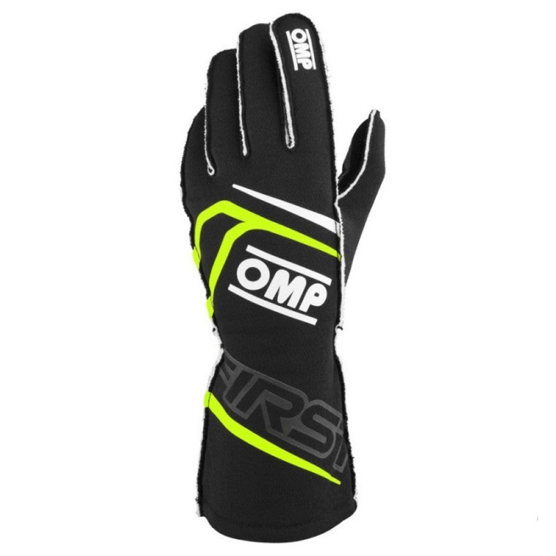 GUANTES OMP FIRST FIA 8856-2018 MY2025 NEGRO / FLUO AMARILLO TALLA L - OMP original VRM Motorsports imagen 2