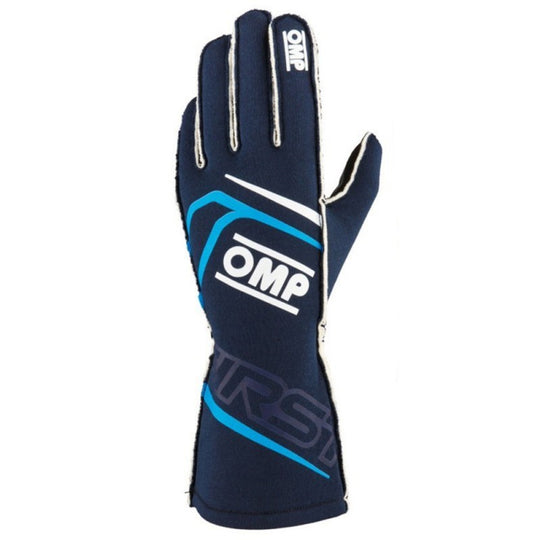 GUANTES OMP FIRST FIA 8856-2018 MY2025 NAVY AZUL / CYAN TALLA L - OMP original VRM Motorsports imagen 2