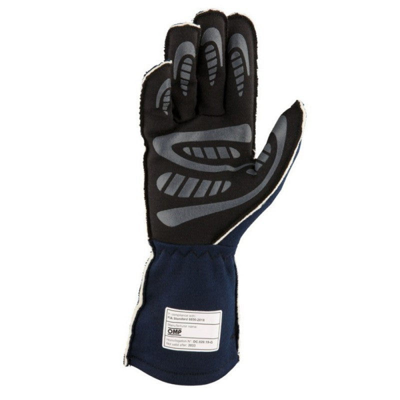 GUANTES OMP FIRST FIA 8856-2018 MY2025 NAVY AZUL / CYAN TALLA L - OMP original VRM Motorsports imagen 3
