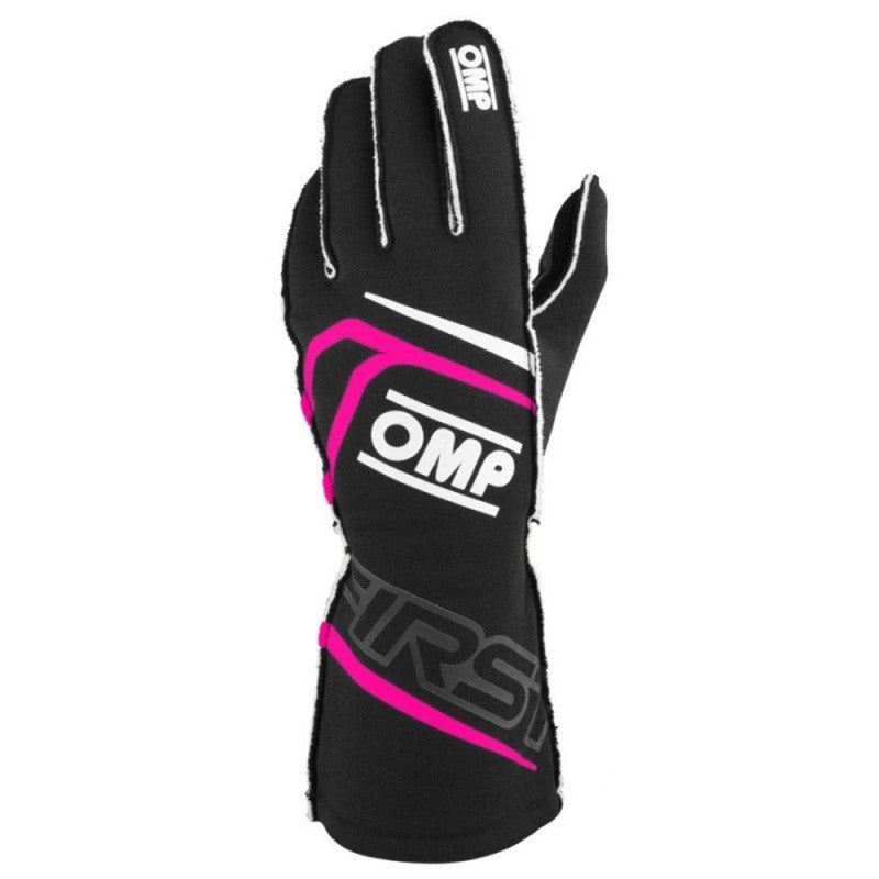 GUANTES OMP FIRST FIA 8856-2018 MY2025 NEGRO / FUCSIA TALLA XS - OMP original VRM Motorsports imagen 2