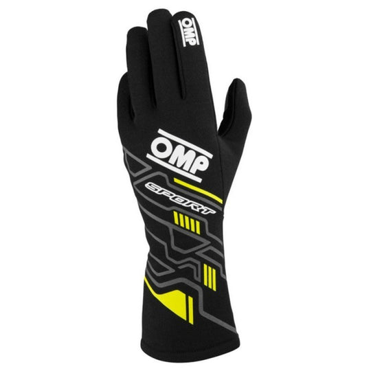 GUANTES OMP SPORT FIA 8856-2018 MY2025 NEGRO / FLUO AMARILLO TALLA L - OMP original VRM Motorsports imagen 2