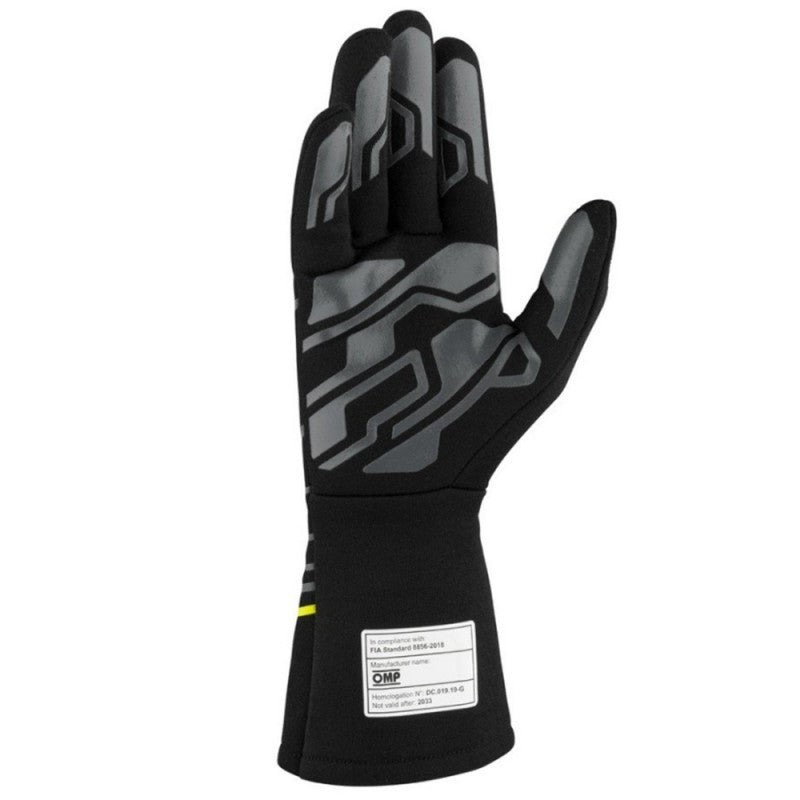 GUANTES OMP SPORT FIA 8856-2018 MY2025 NEGRO / FLUO AMARILLO TALLA XS - OMP original VRM Motorsports imagen 3