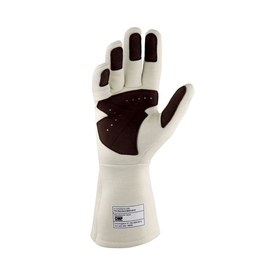 GUANTES OMP DIJON FIA 8856-2018 MY2025 CREMA TALLA M - OMP original VRM Motorsports imagen 2