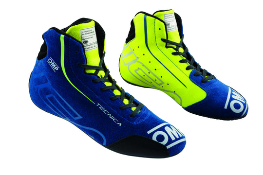 ZAPATILLAS OMP TECNICA MY2025 FIA 8856-2018 AZUL / AMARILLO TALLA 44 - OMP original VRM Motorsports imagen 1